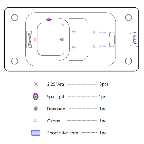 WANNA LODOWA COLD TUB KRIOTERAPIA BERINGA 686 BIAŁA PERŁA OBUDOWA